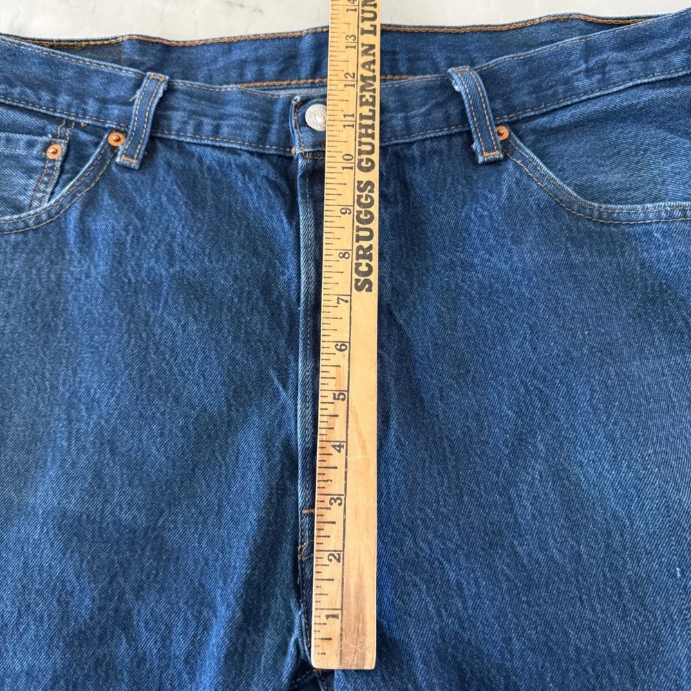 Levis 501 Original Fit Mens Jeans 40x32 Blue Denim‎ Button Fly Straight Leg